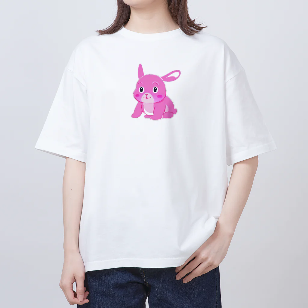 usaの這い這いうさぎ オーバーサイズTシャツ