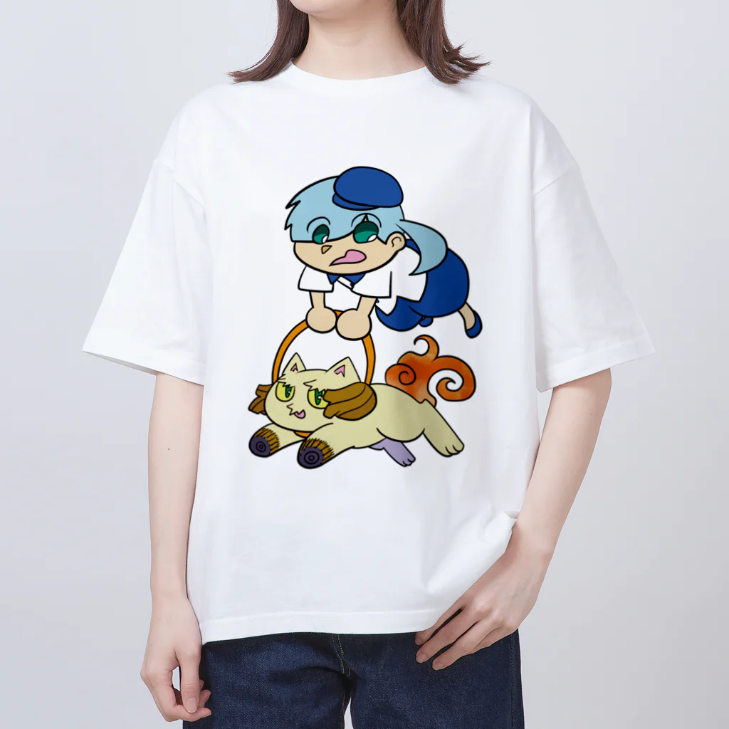 Animaru639のThe Land of Cats-002 オーバーサイズTシャツ