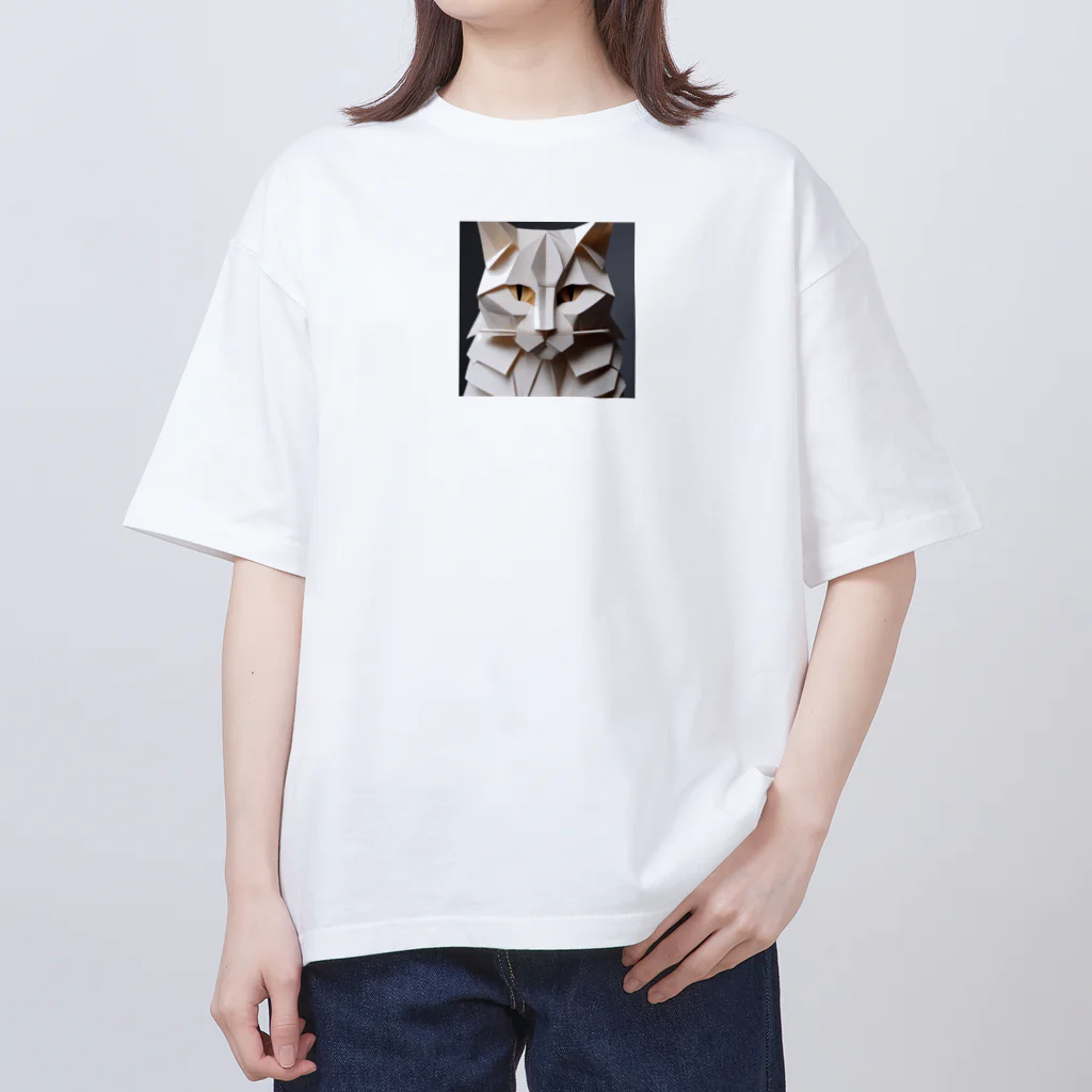 デザインマジックボックスのアメリカン・ペーパーキャット Oversized T-Shirt