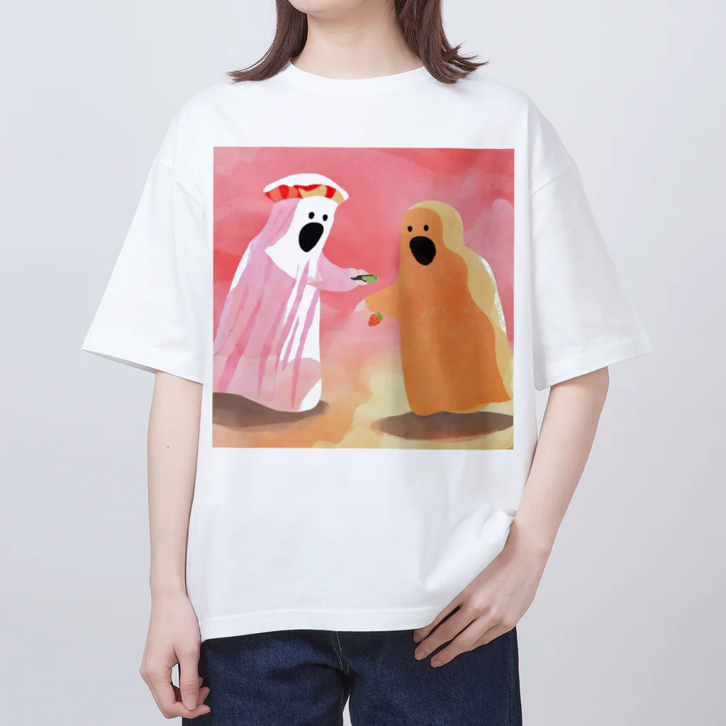 Tokyo Strawberryのみかん屋さんの苺オバケと蜜柑オバケ Oversized T-Shirt