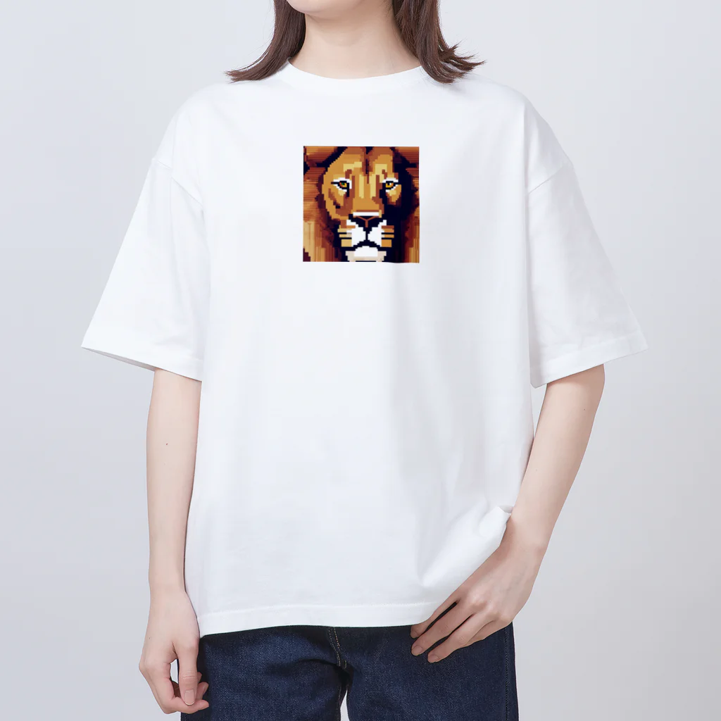 DJシャークのドット絵ライオン Oversized T-Shirt