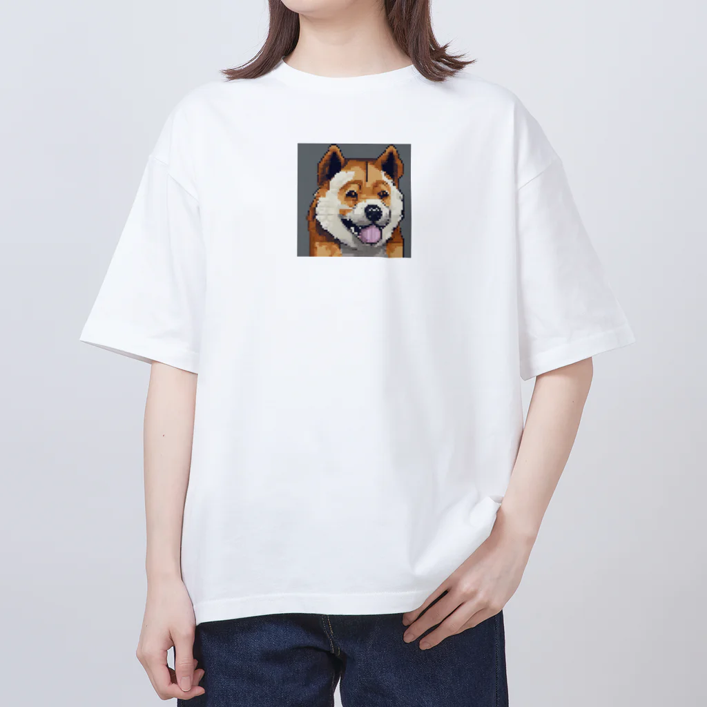 ドットドッグのドット絵の犬 Oversized T-Shirt