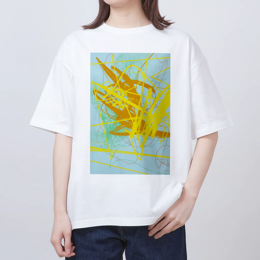 Rくん(落書きアート)の落書きNo2 オーバーサイズTシャツ