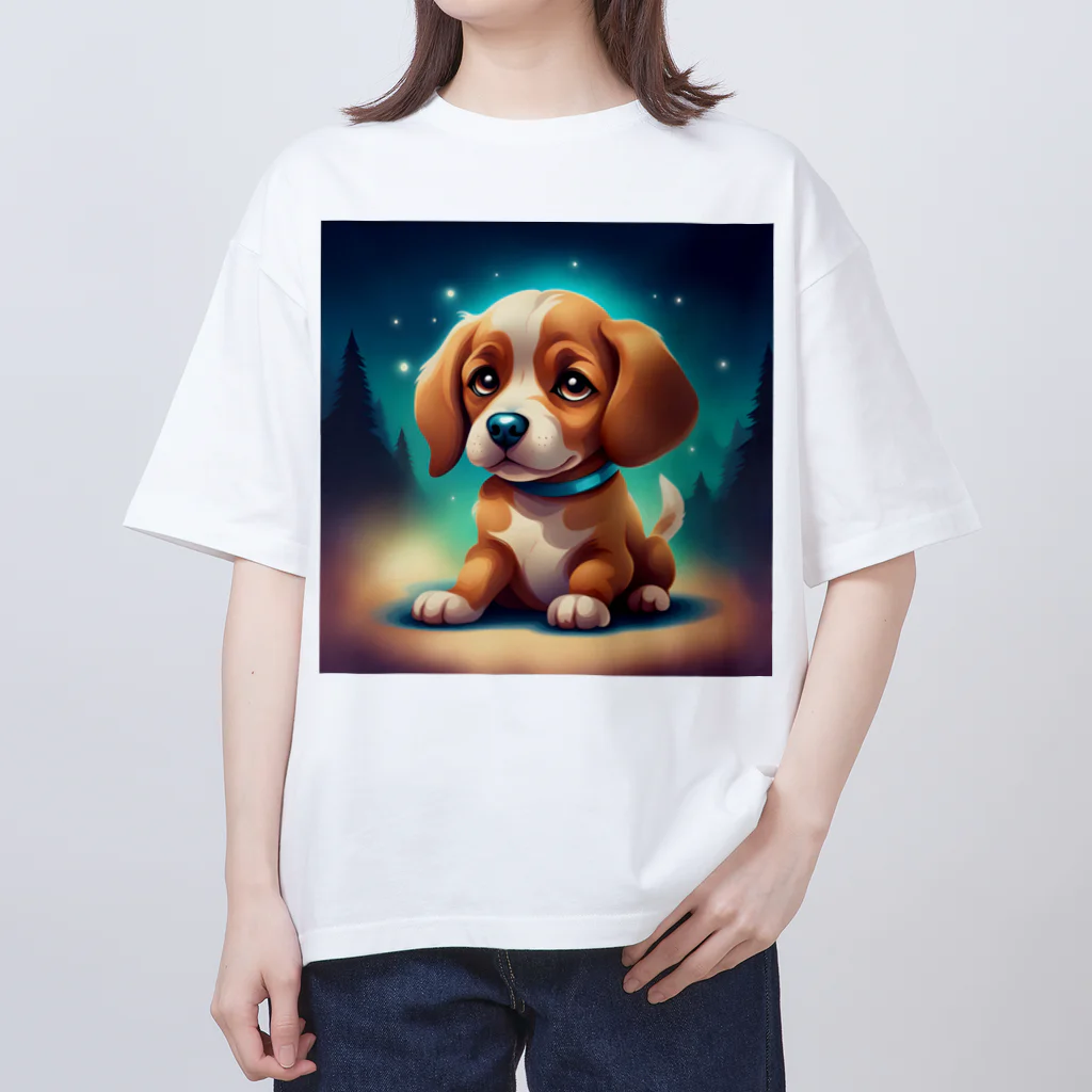 春乃遊羽アイディアイラストショップの可愛い犬のイラスト Oversized T-Shirt