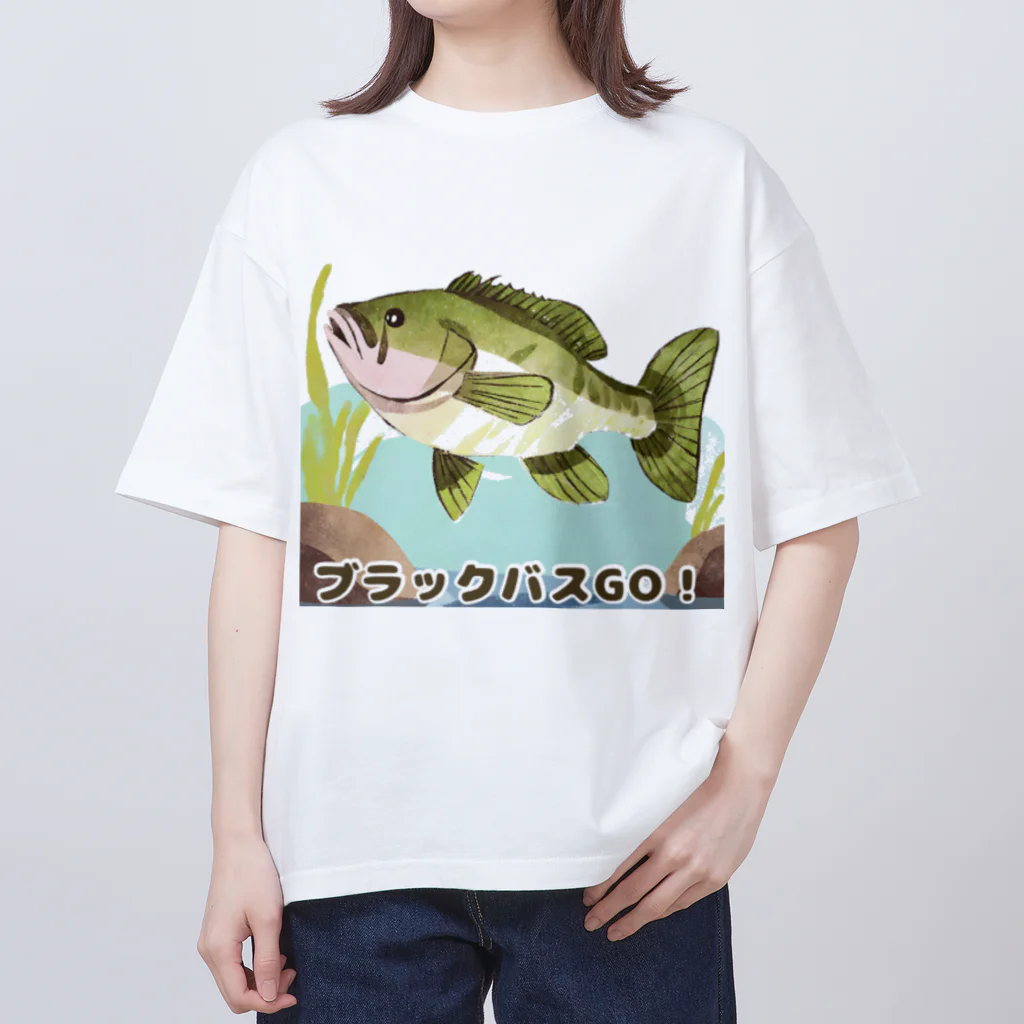 アジンガーのブラックバスGO! Oversized T-Shirt