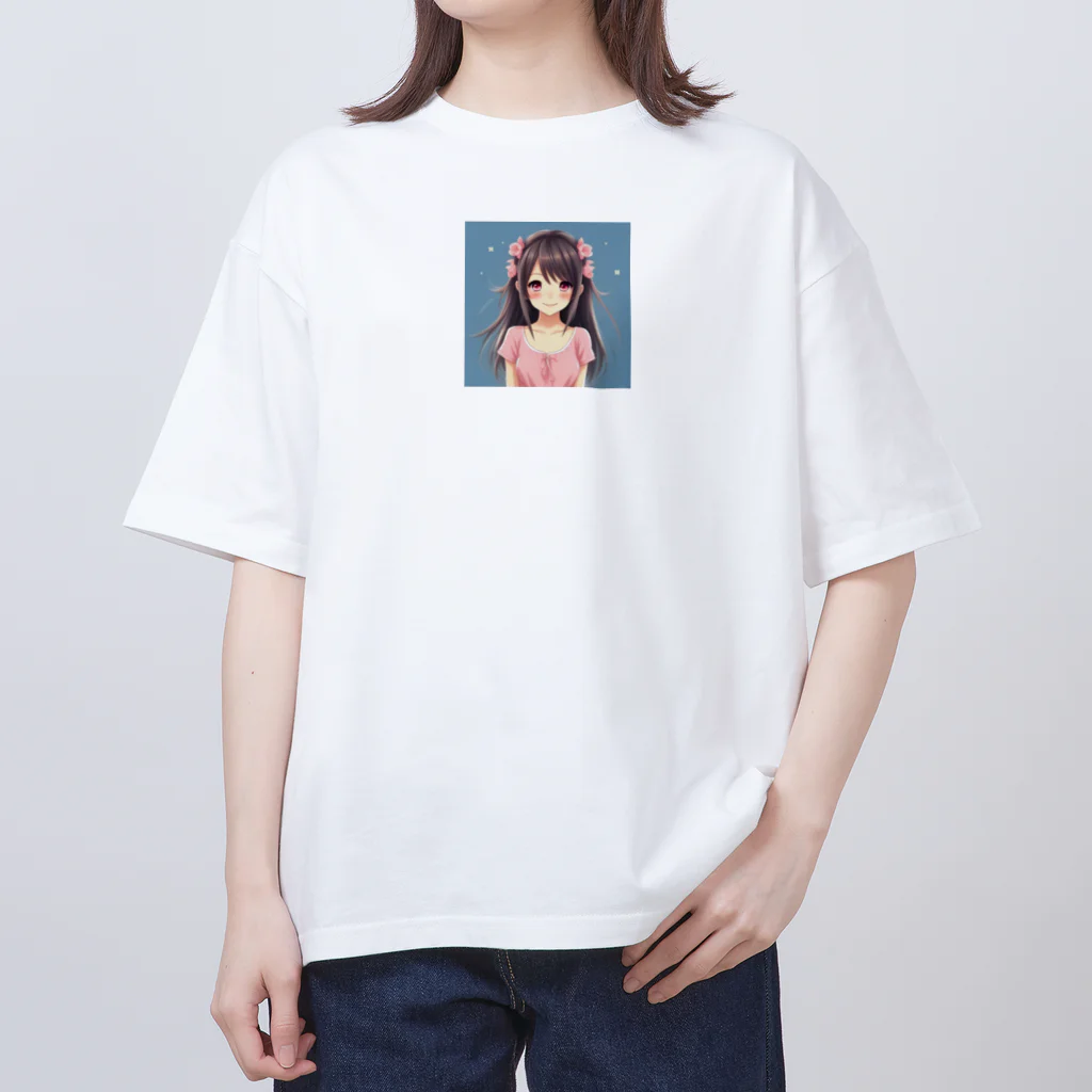 KSK SHOPの可愛い美少女イラスト Oversized T-Shirt