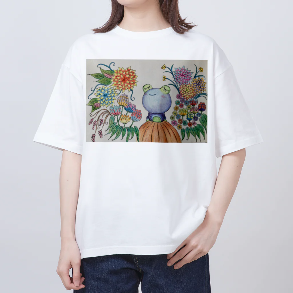 suuのカラフルかえる オーバーサイズTシャツ