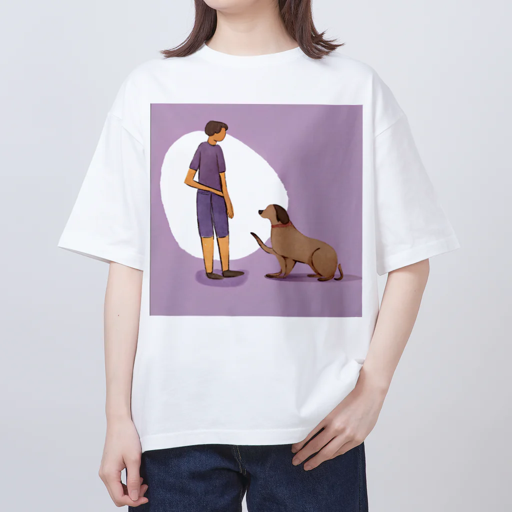 musashi-5の犬と人間 Oversized T-Shirt