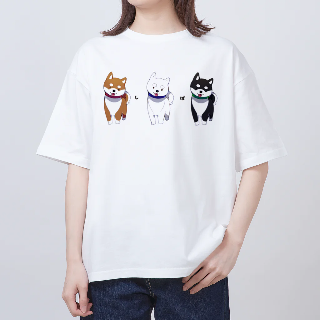 リキの3色柴犬 オーバーサイズTシャツ