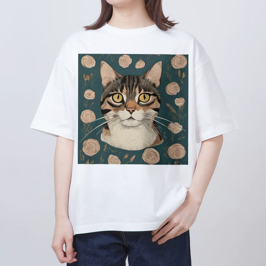 maeken work shopipのねこライフ オーバーサイズTシャツ