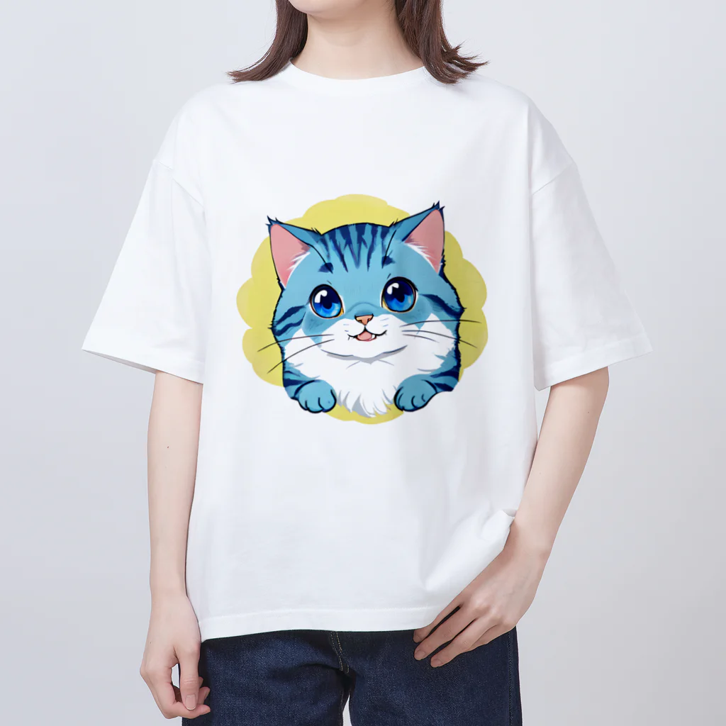 こひさま ショップ - 陽だまりの笑顔のねこのふわふわ オーバーサイズTシャツ