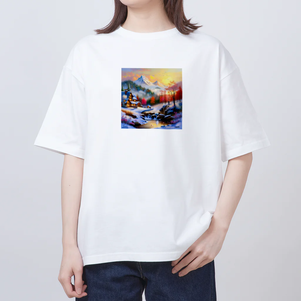 P.H.C（pink house candy）の幻想的な雪景色のグッズ Oversized T-Shirt