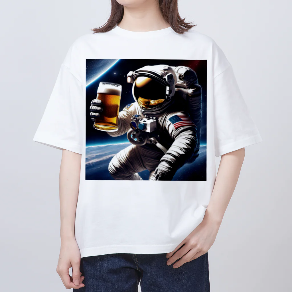 宇宙開発デザイン科の酒飲みアストロノーツ オーバーサイズTシャツ