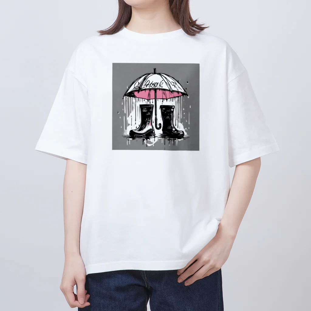 HI_MA_RIの雨の日 Oversized T-Shirt