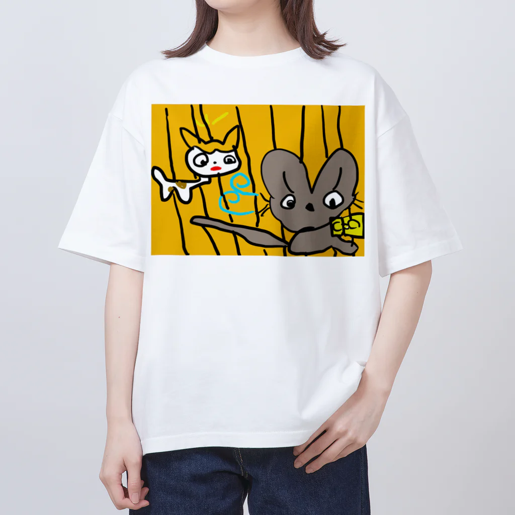 penguin-penpenのねこ＆ねずみ オーバーサイズTシャツ