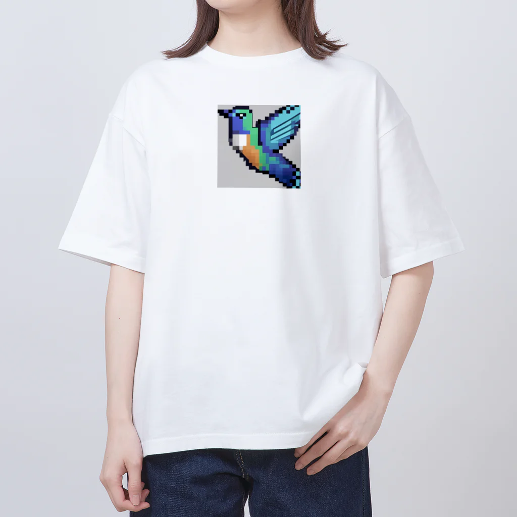 hamusutaroのハチドリピクセルアート Oversized T-Shirt