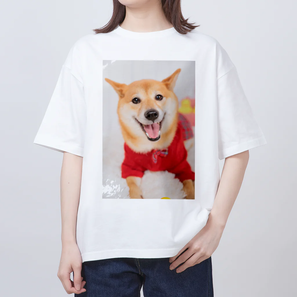 柴犬グッズ専門店 あられ堂の柴犬　スマイル001 オーバーサイズTシャツ
