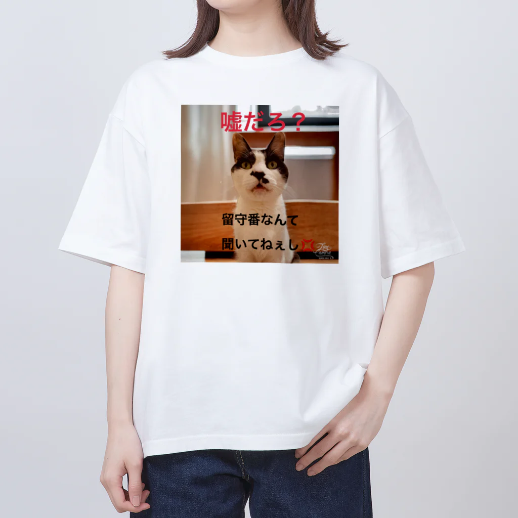 janetの牛柄もーにゃん オーバーサイズTシャツ