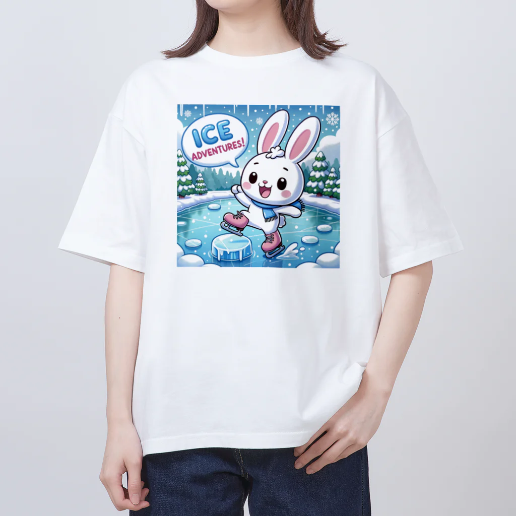 🌟 SHIN03 - あなたのスタイルを輝かせる 🌟のPONPONウサギ オーバーサイズTシャツ