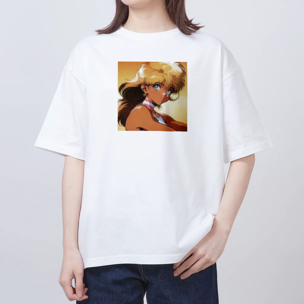 monmoruの1980s ロングヘアーギャル Oversized T-Shirt