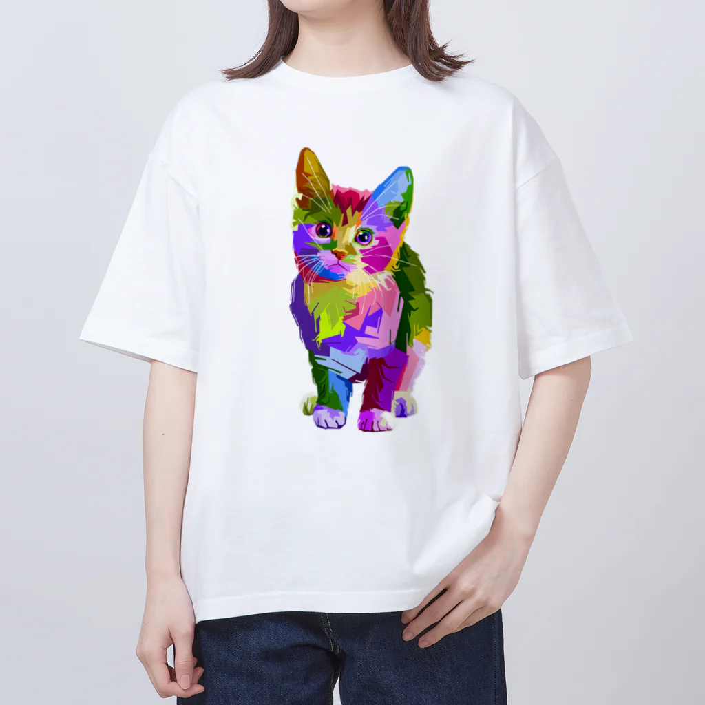 フリーウェイ(株式会社)の猫のイラストグッズ Oversized T-Shirt