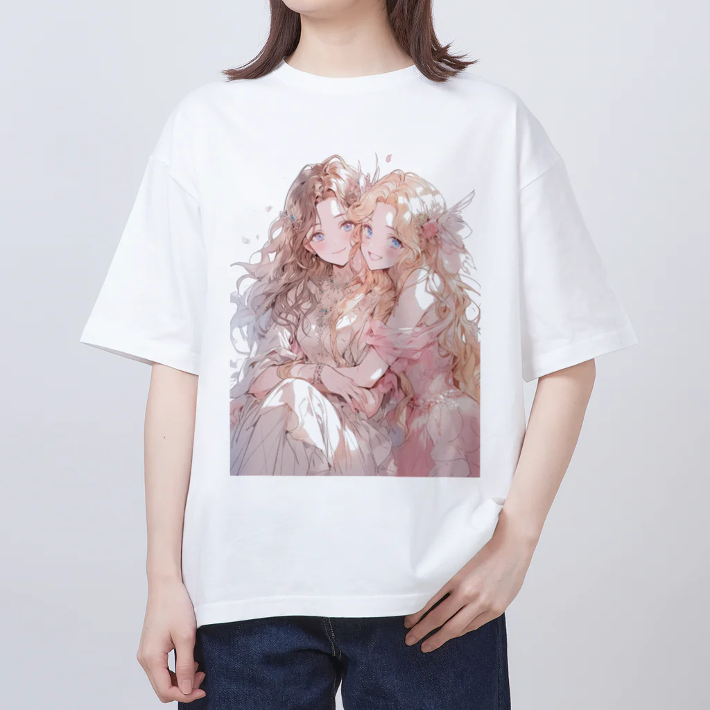 AIと愛とARTのSHOPのなかよし乙女 オーバーサイズTシャツ