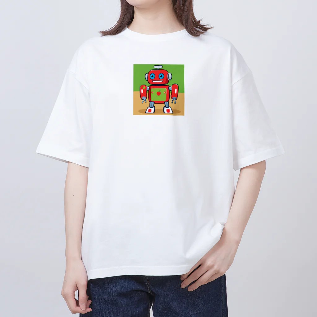 pepe55の青森　 "津軽のりんごガードロボット" オーバーサイズTシャツ