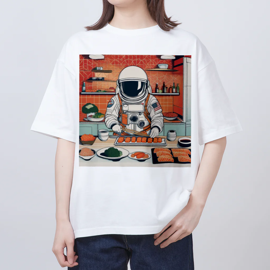 宇宙開発デザイン科のスペースクッキング 寿司編 Oversized T-Shirt