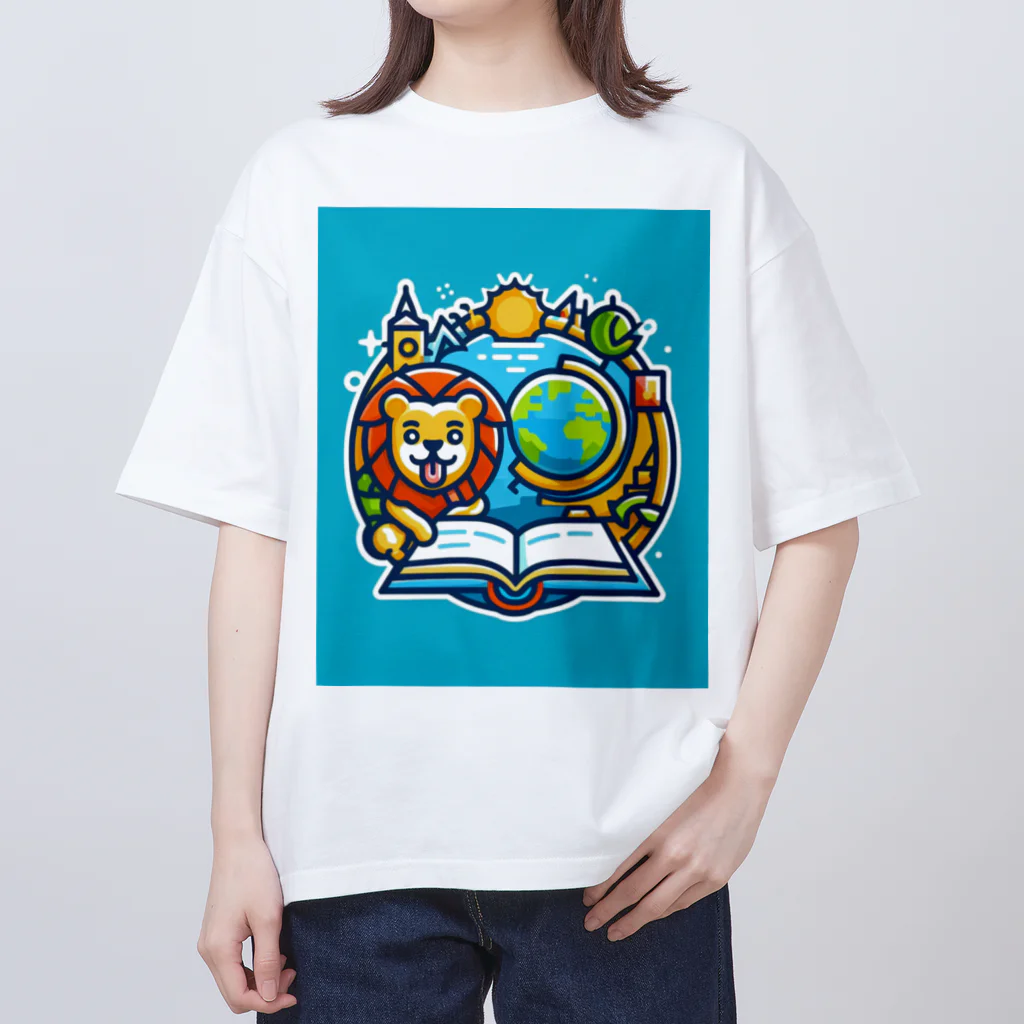 ワンダーワールド・ワンストップのライオンが楽しく学習 Oversized T-Shirt