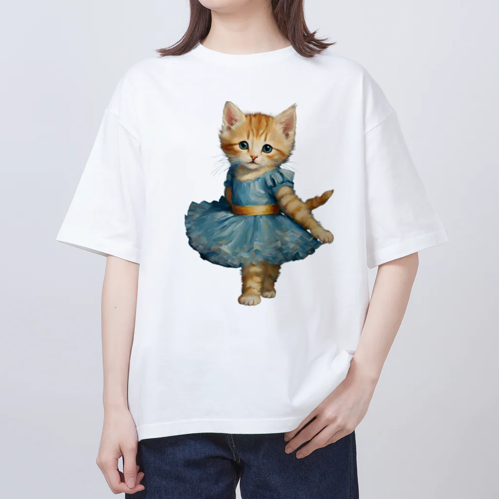 ハッピー・ディライト・ストアのバレリーナの子猫 Oversized T-Shirt