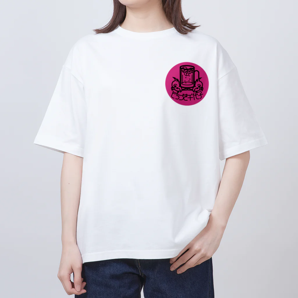 mochizukichiyokoのもちづき千代子　オカメインコ2羽 オーバーサイズTシャツ