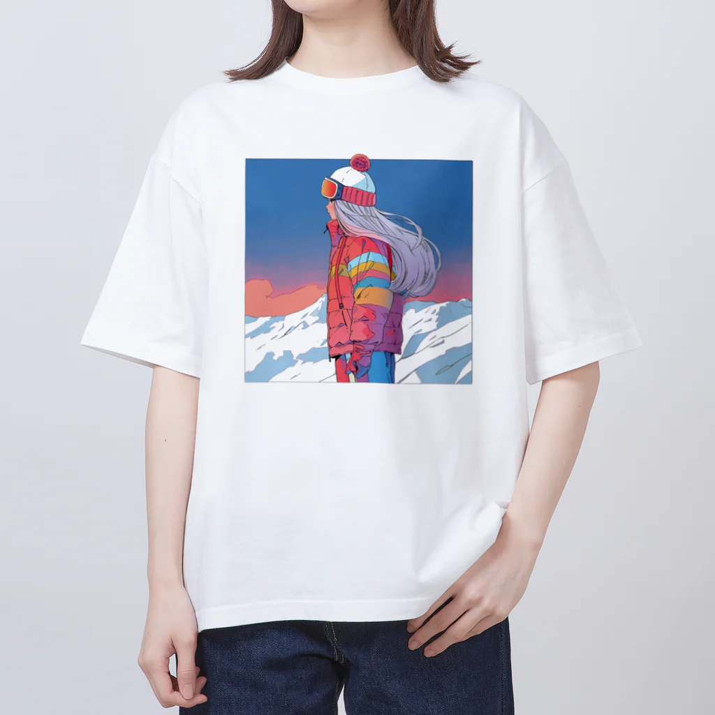 nijitotoの雪 オーバーサイズTシャツ