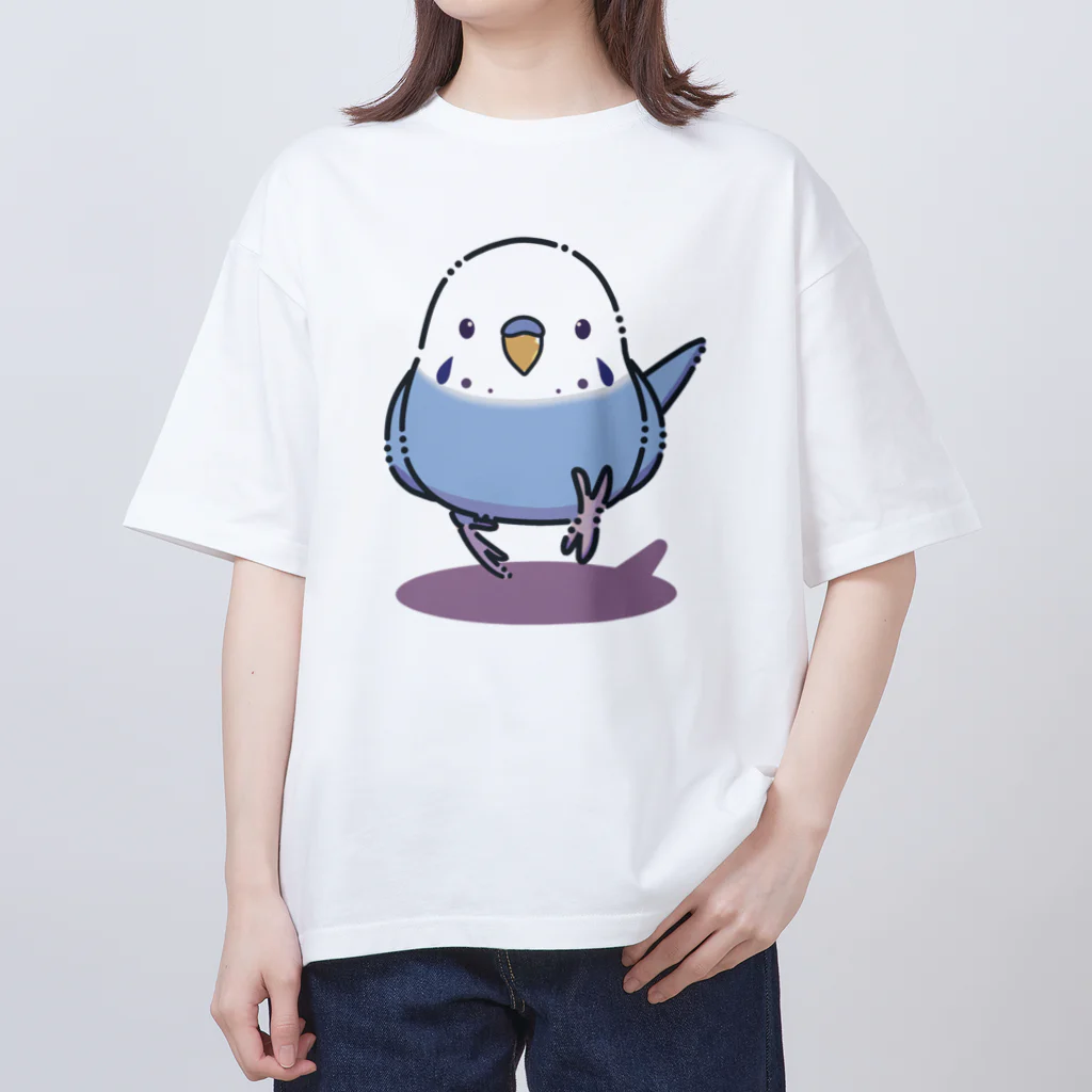 ぽっぽこ本舗のインコ走る Oversized T-Shirt