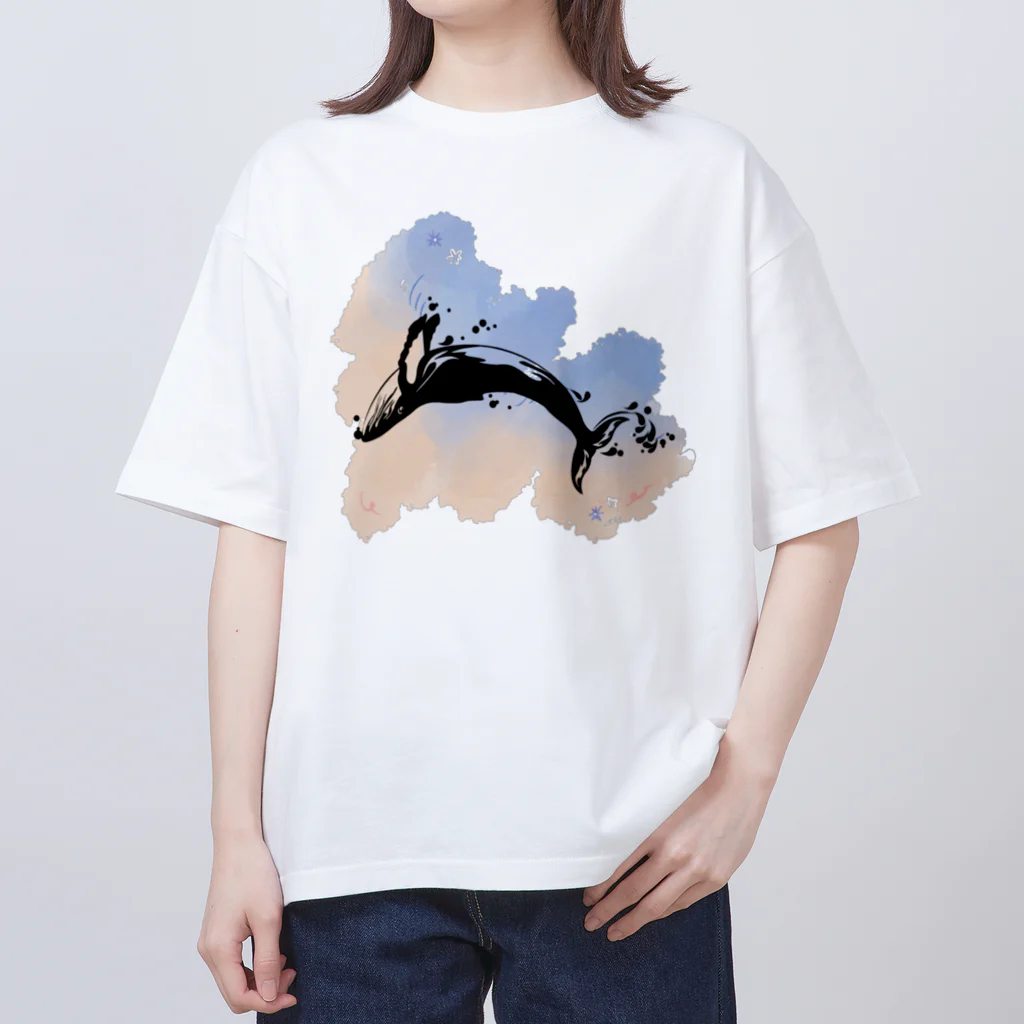 RabbitHouseのクジラ宙返り Oversized T-Shirt