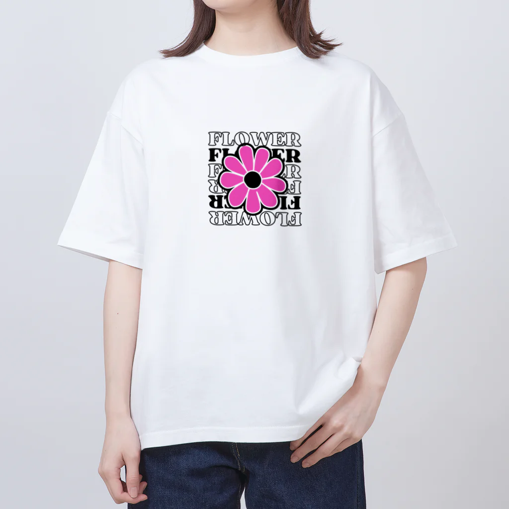 nene-cocoのpink flower  オーバーサイズTシャツ