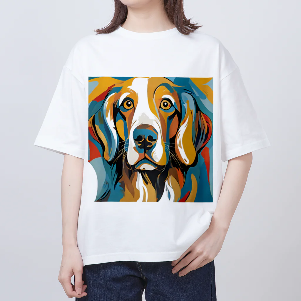 Artistic Allure EmporiumのGolden Retriever Pure Love　ゴールデンレトリバー ピュアラブ Oversized T-Shirt