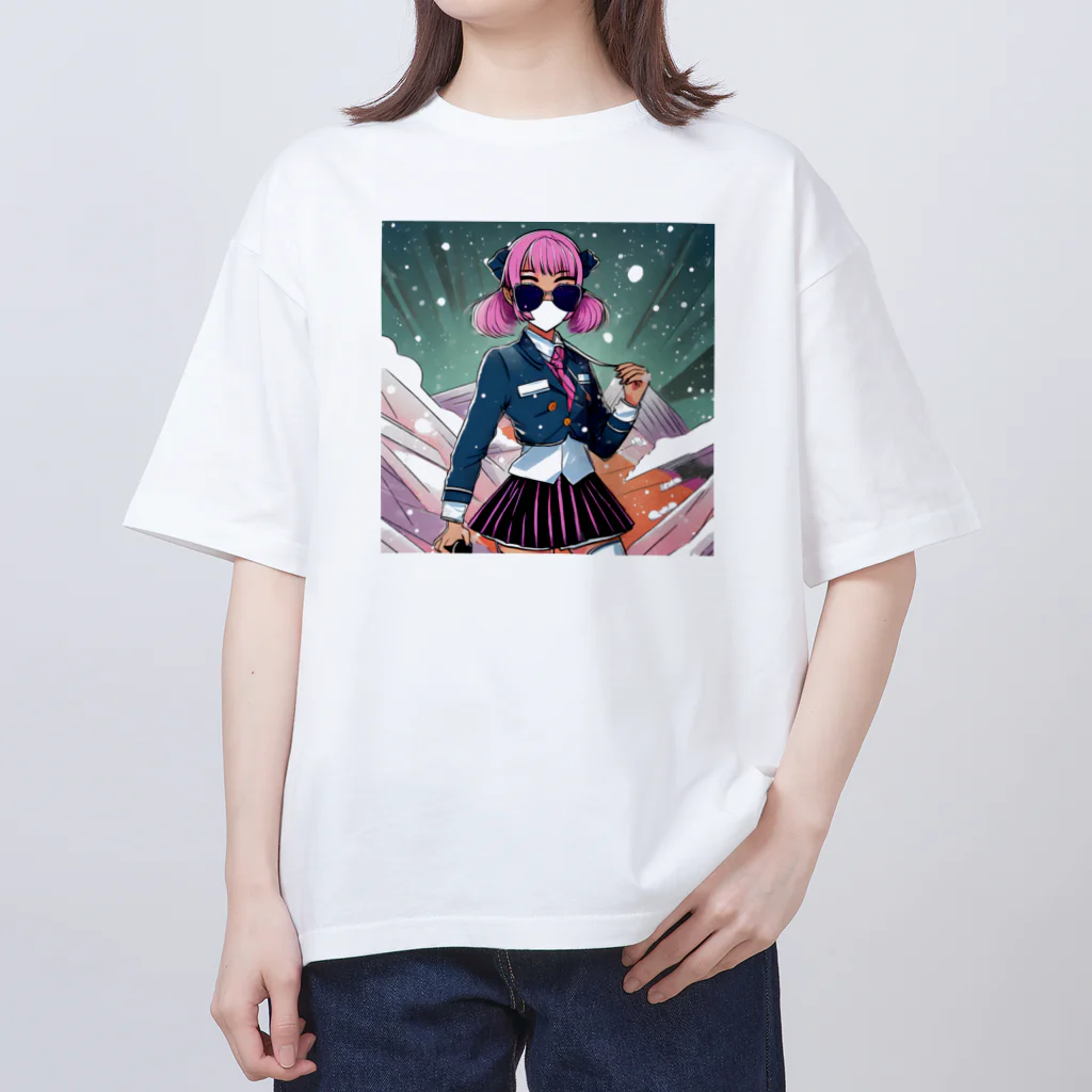 suyaのマスクちゃんピンクガール オーバーサイズTシャツ