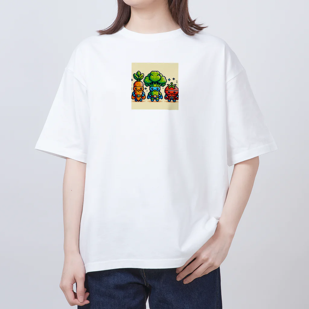 ワワジジドットクラブのドットヒーローになる野菜達A Oversized T-Shirt