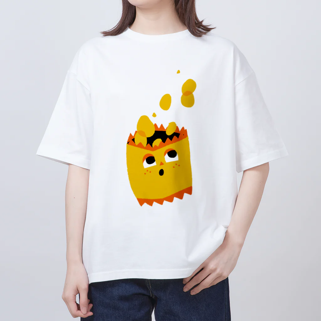 uni / おいしいチューリップのポテチ大爆発 Oversized T-Shirt