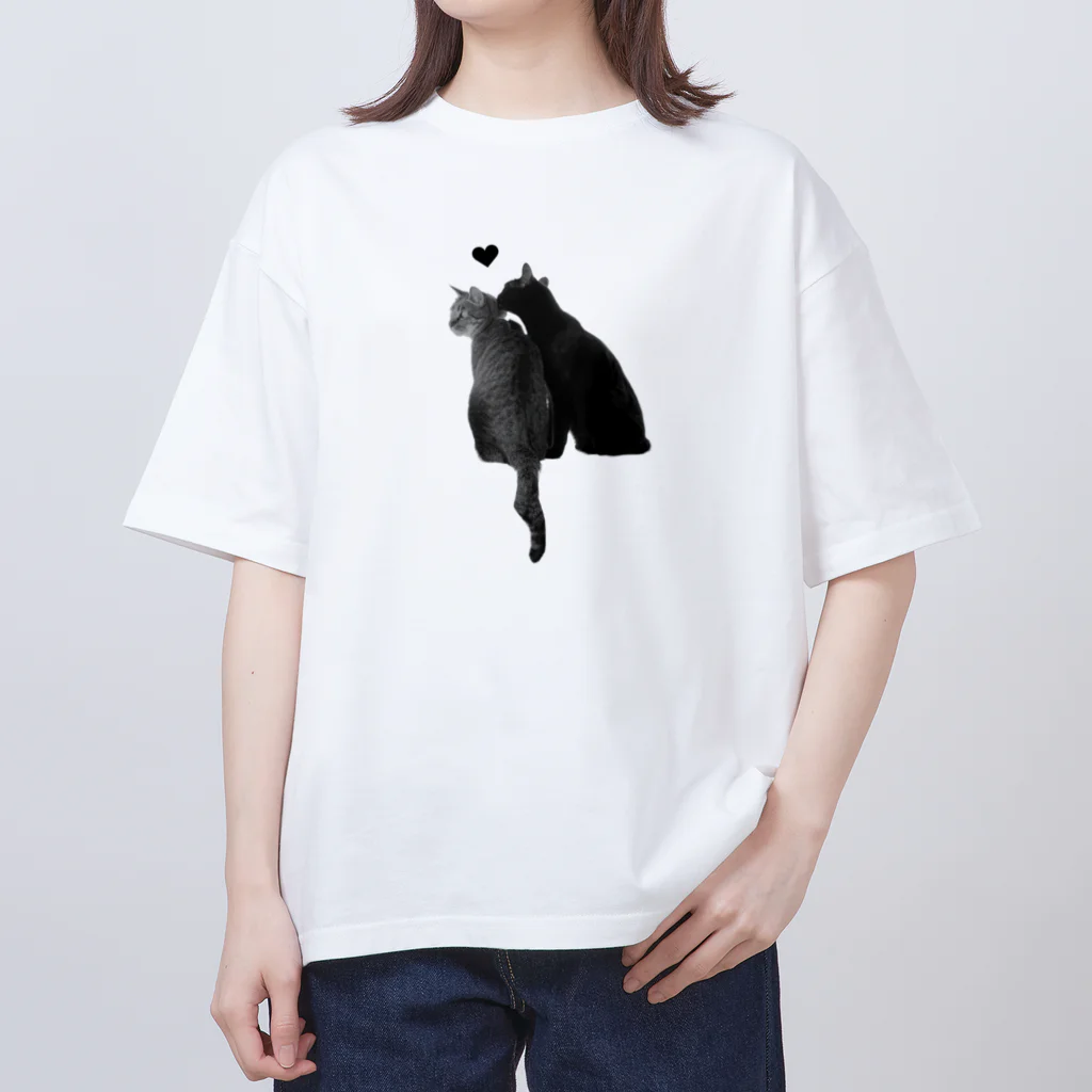 深夜の猫屋さんのらぶねこ Oversized T-Shirt