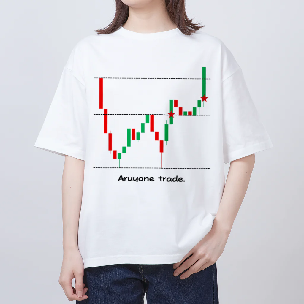 aruyoneのダブルボトム オーバーサイズTシャツ