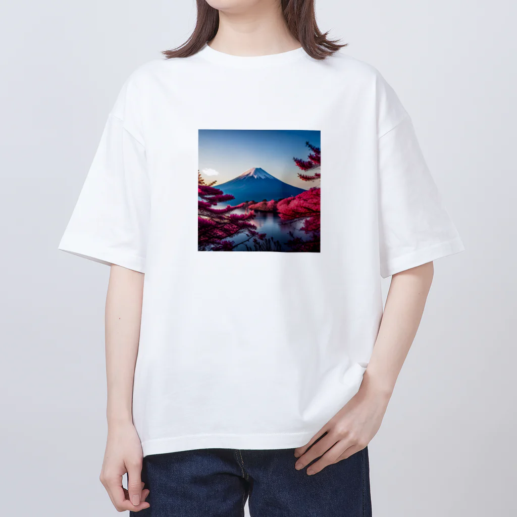 P.H.C（pink house candy）の富士山と紅葉、そして湖のグッズ Oversized T-Shirt