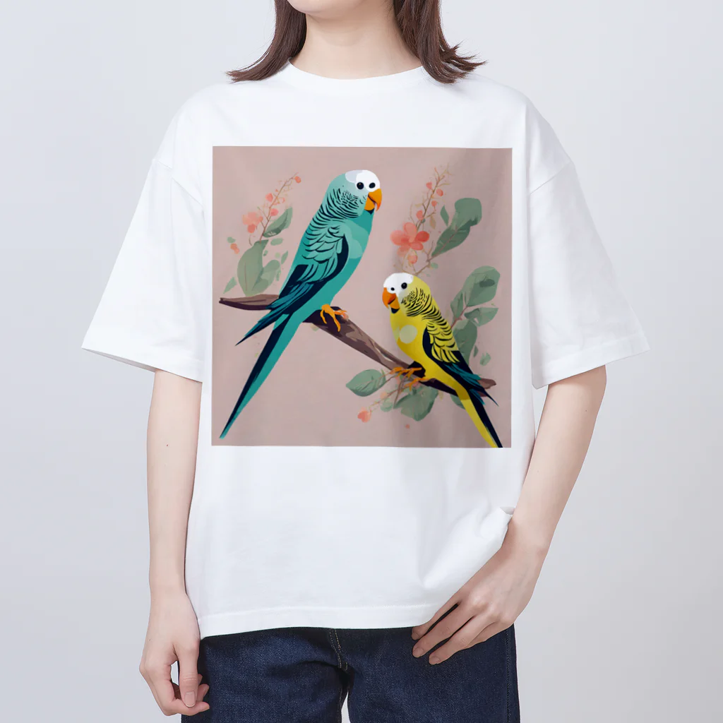 pinetreeのインコ１ オーバーサイズTシャツ