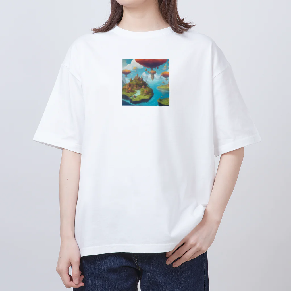 G7のショップの 幻想の浮遊アイランド コレクション（Fantastical Levitating Islands Collection） Oversized T-Shirt