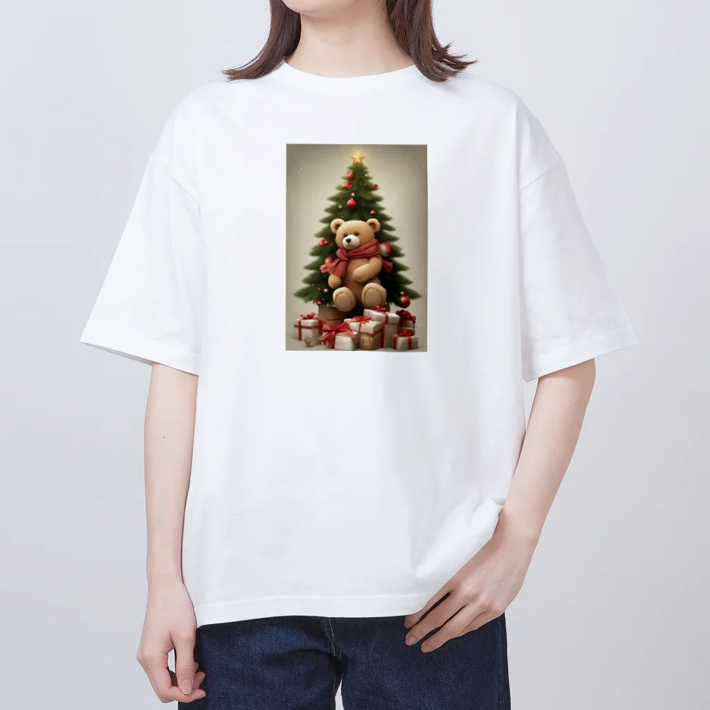 규리shopのクリスマス テディーベアの思い出 オーバーサイズTシャツ