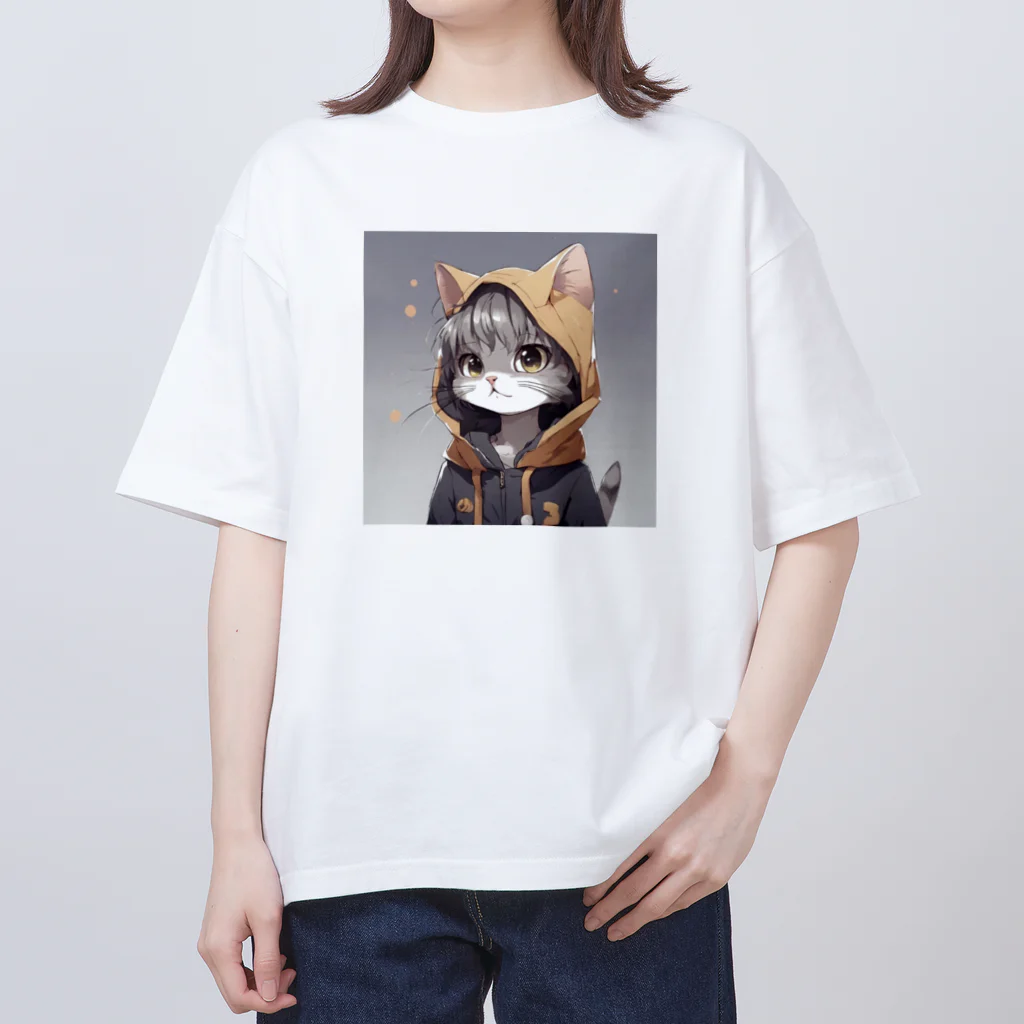 陽だまりshopのパーカー猫 オーバーサイズTシャツ