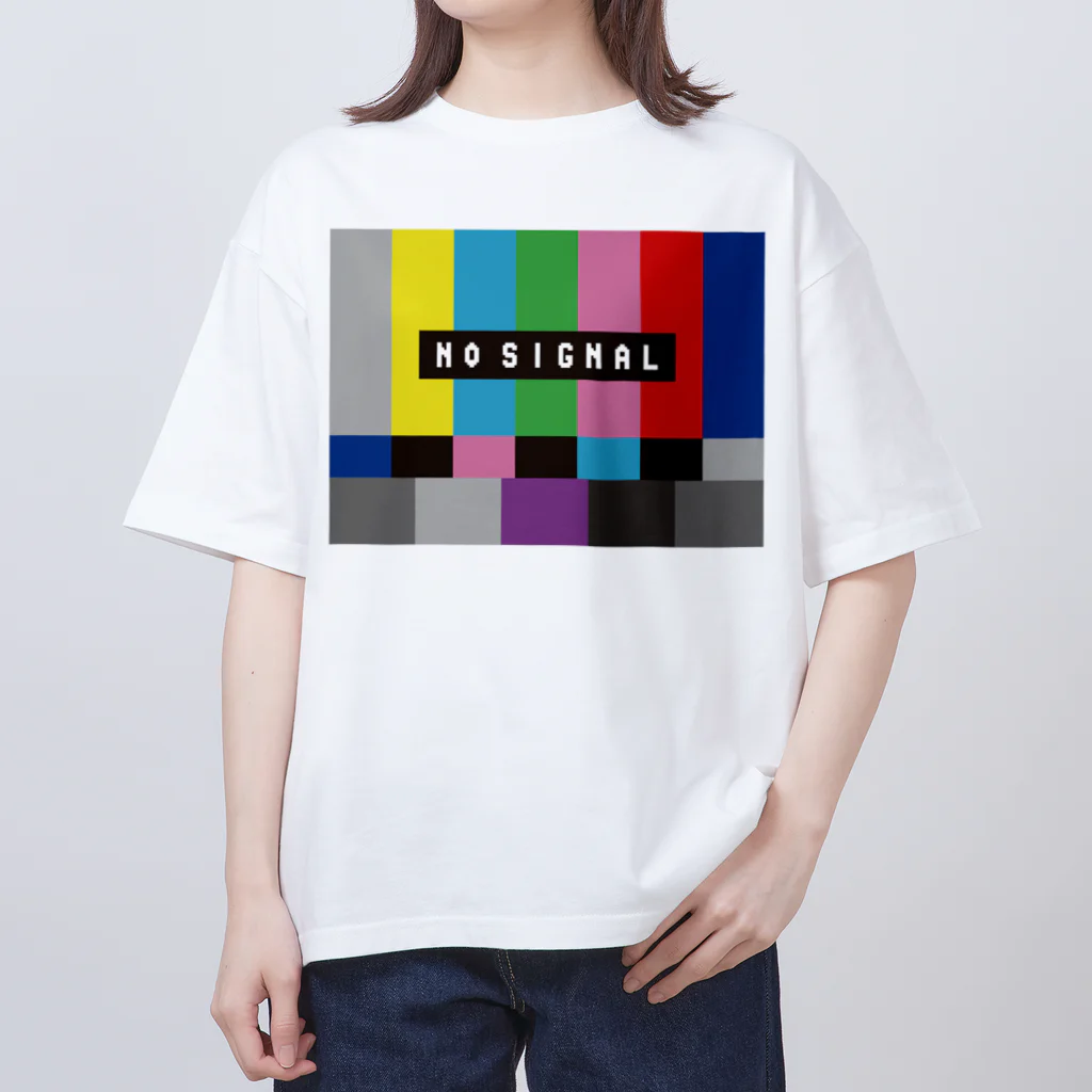 オノマトピアのNO SIGNAL【テレビ・テストパターン・レトロデザイン】 Oversized T-Shirt