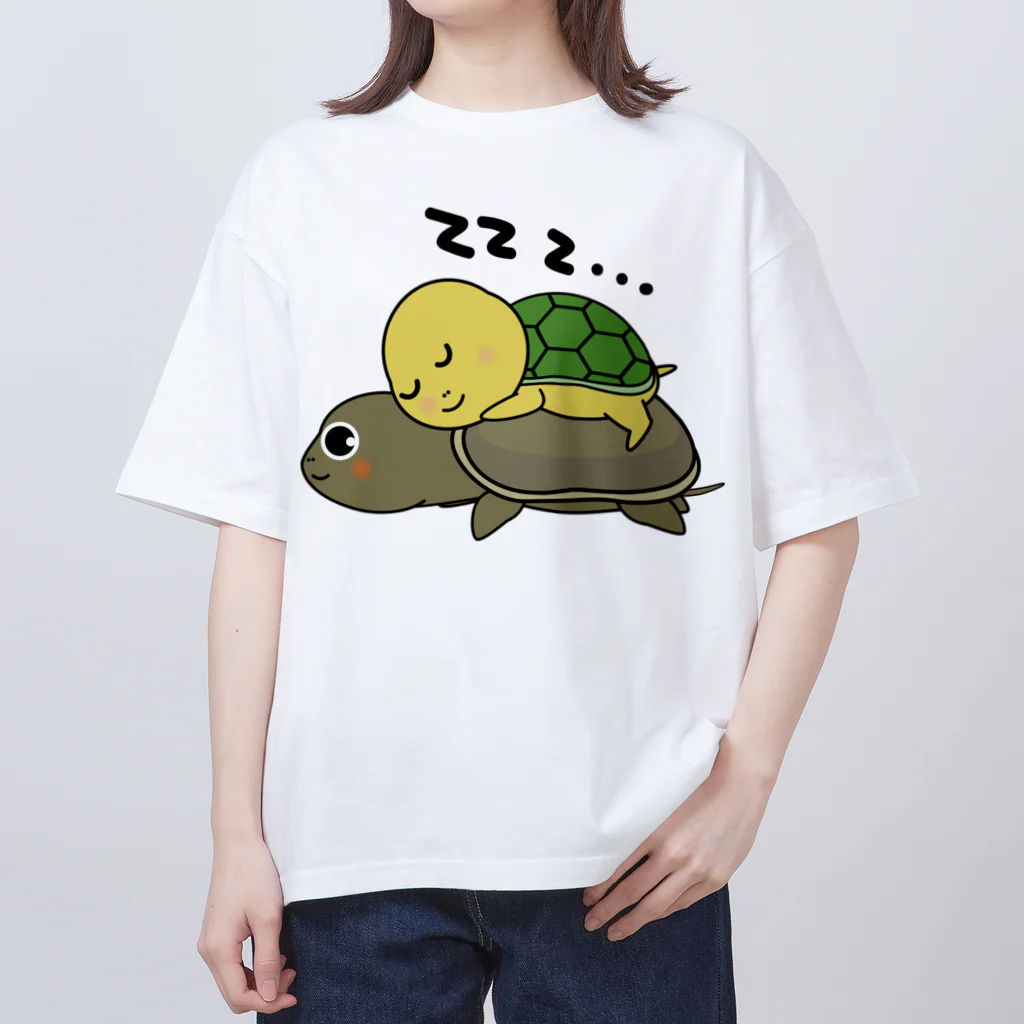 chicodeza by suzuriのすっぽんと緑亀 Oversized T-Shirt