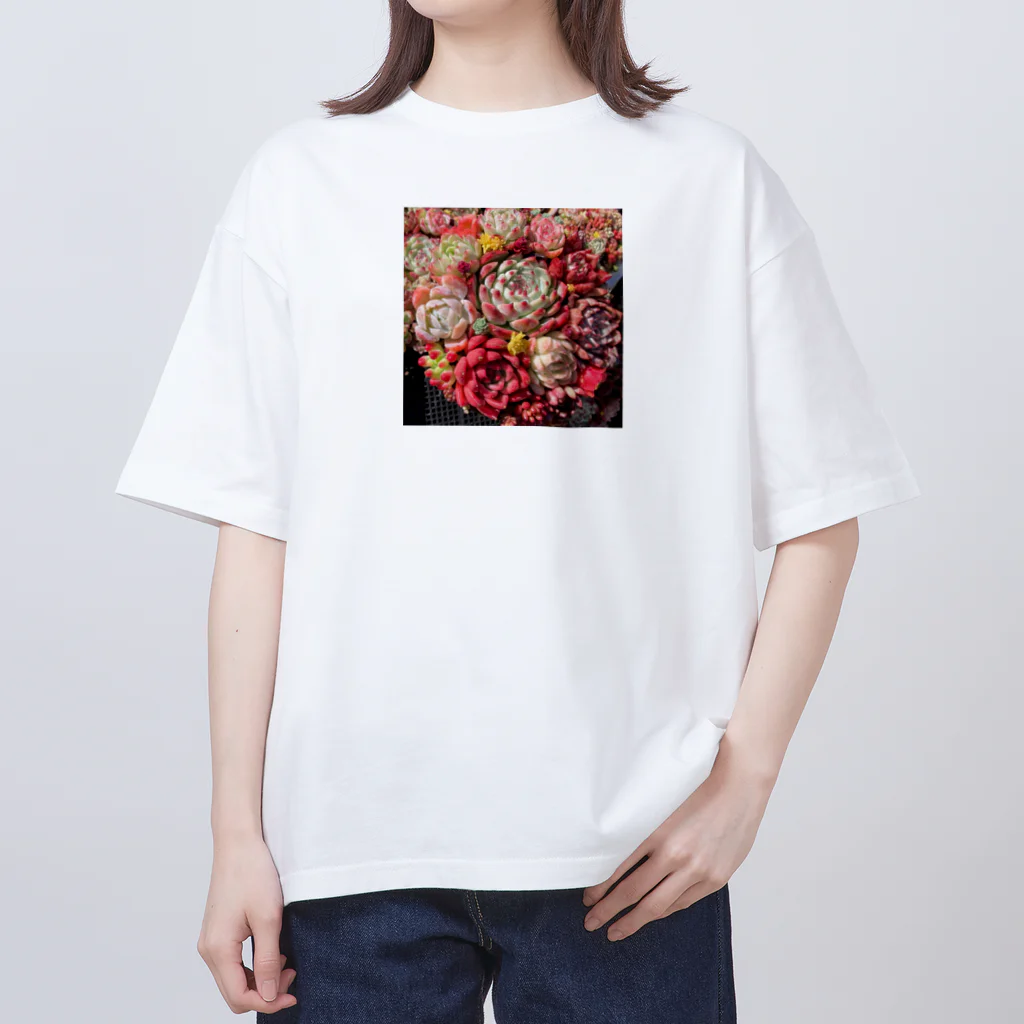 Echeveria_Masterの華やかなエケベリア オーバーサイズTシャツ