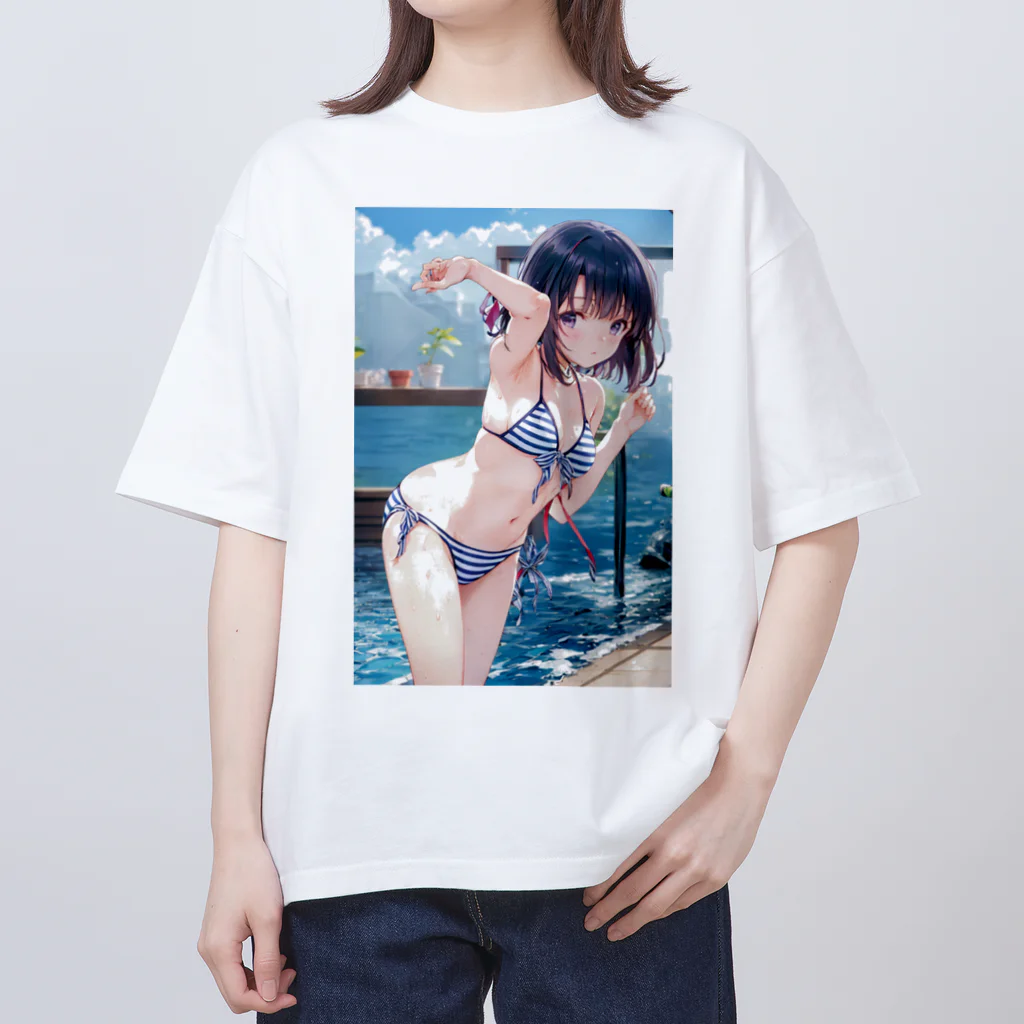 仮想の妖精たち: AI美少女の魅力のデジタル夢幻アートシリーズ Oversized T-Shirt